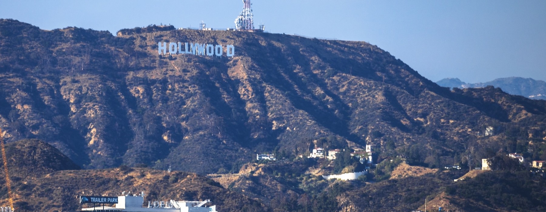 hollywood sign on mountain